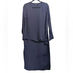 Theory Navy Silk Dress Size 6 NWOT